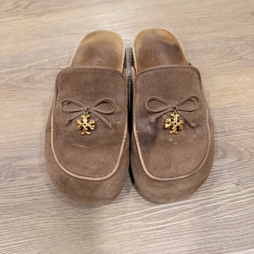 Women’s Tory Burch Brown Suede Slip-On Mule